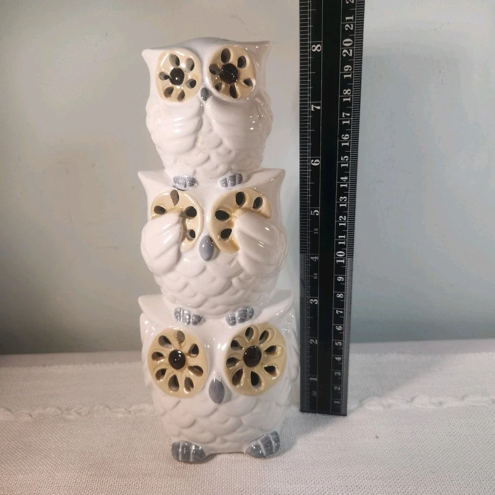 New Adorable Ceramic Owl Potpourri Holder Figurine Owls Statue